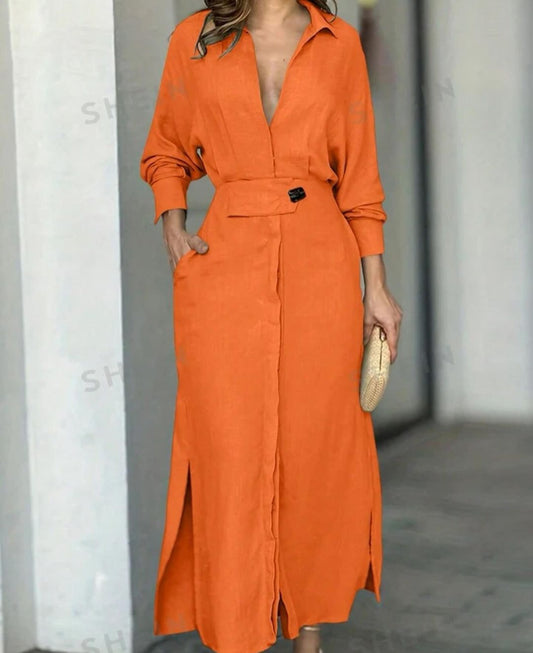 2025 Solid color maxi dress (Upgraded Version)