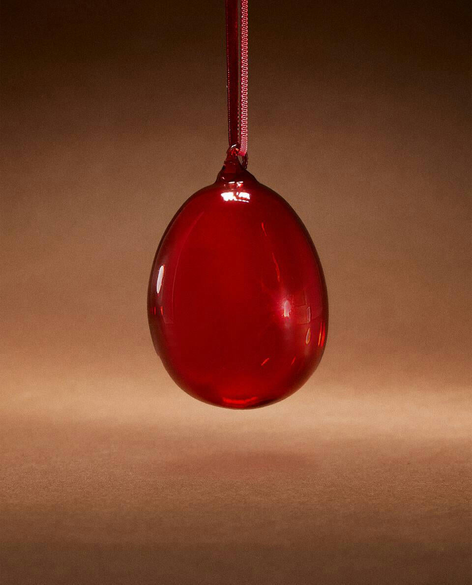 CHRISTMAS GLASS BAUBLE DECORATION