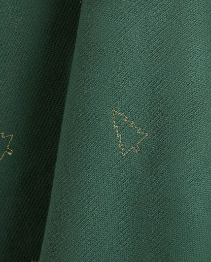 EMBROIDERED CHRISTMAS TREE COTTON TEA TOWEL