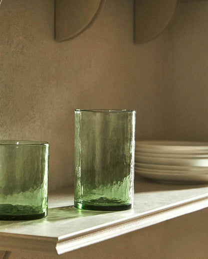 HAMMERED GLASS TUMBLER