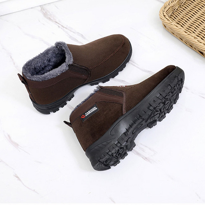 (Limited Time 70% Discount Event) Men's 2024 Winter New Waterproof And Non-Slip Slip-On Warm Cotton Shoes Correction Ankle Support Wide Toe Arch Support Sports Shoes