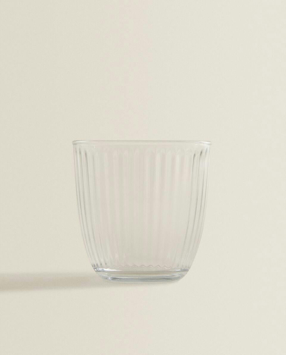 LINES DESIGN GLASS TUMBLER