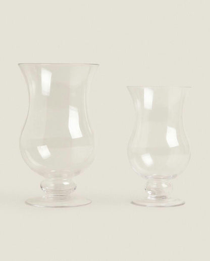 GLASS CANDLEHOLDER VASE