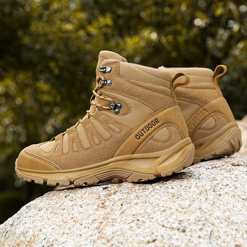 (⏰ Clearance Event 49% OFF) Men's High Top Wide Toe Arch Support Orthopedic Tactical Boots Comfortable Non-slip Durable Hiking Boots