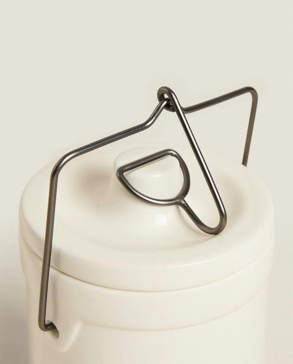 STONEWARE CYLINDRICAL JAR