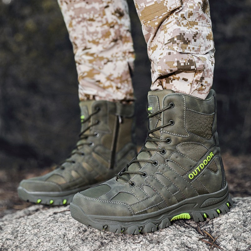 (⏰Limited Time Discount 49% off) Men's Lightweight  Breathable Durable Anti-slip Hiking Boots Combat Army Boots Work Boots