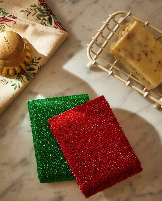 PACK OF CHRISTMAS SCOURERS (PACK OF 2)