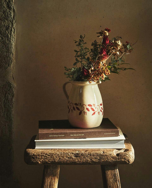 PAINTED CERAMIC CHRISTMAS JUG