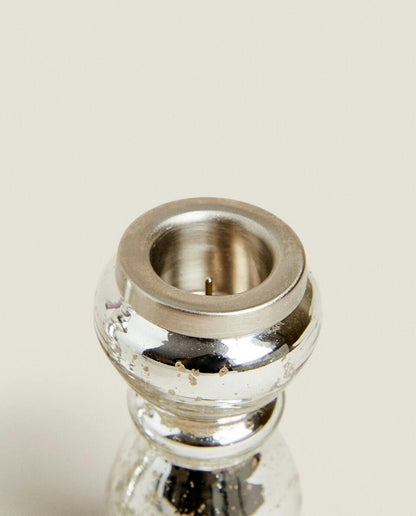 GEOMETRIC GLASS CANDLESTICK