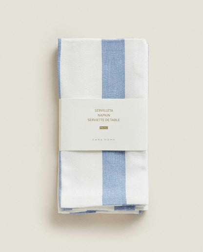 STRIPED COTTON NAPKINS (SET OF 2)