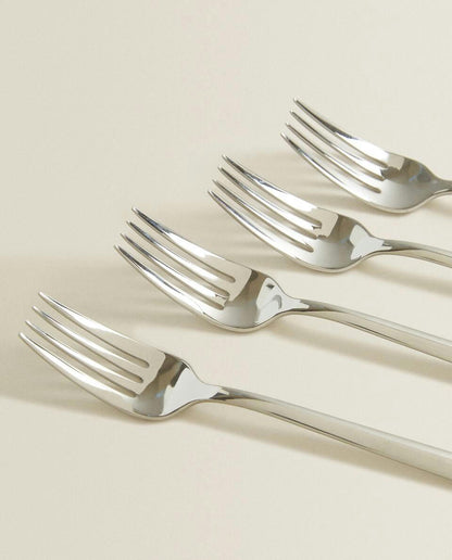 BOX OF 4 SHINY STEEL FORKS