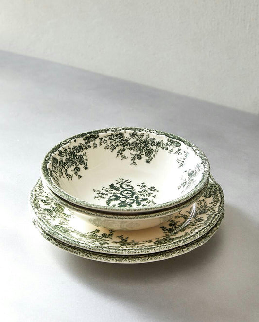FLORAL EARTHENWARE BOWL