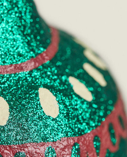 GLITTER BALL CHRISTMAS DECORATION